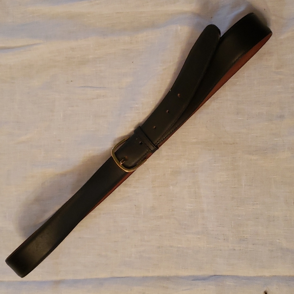 Black leather belt